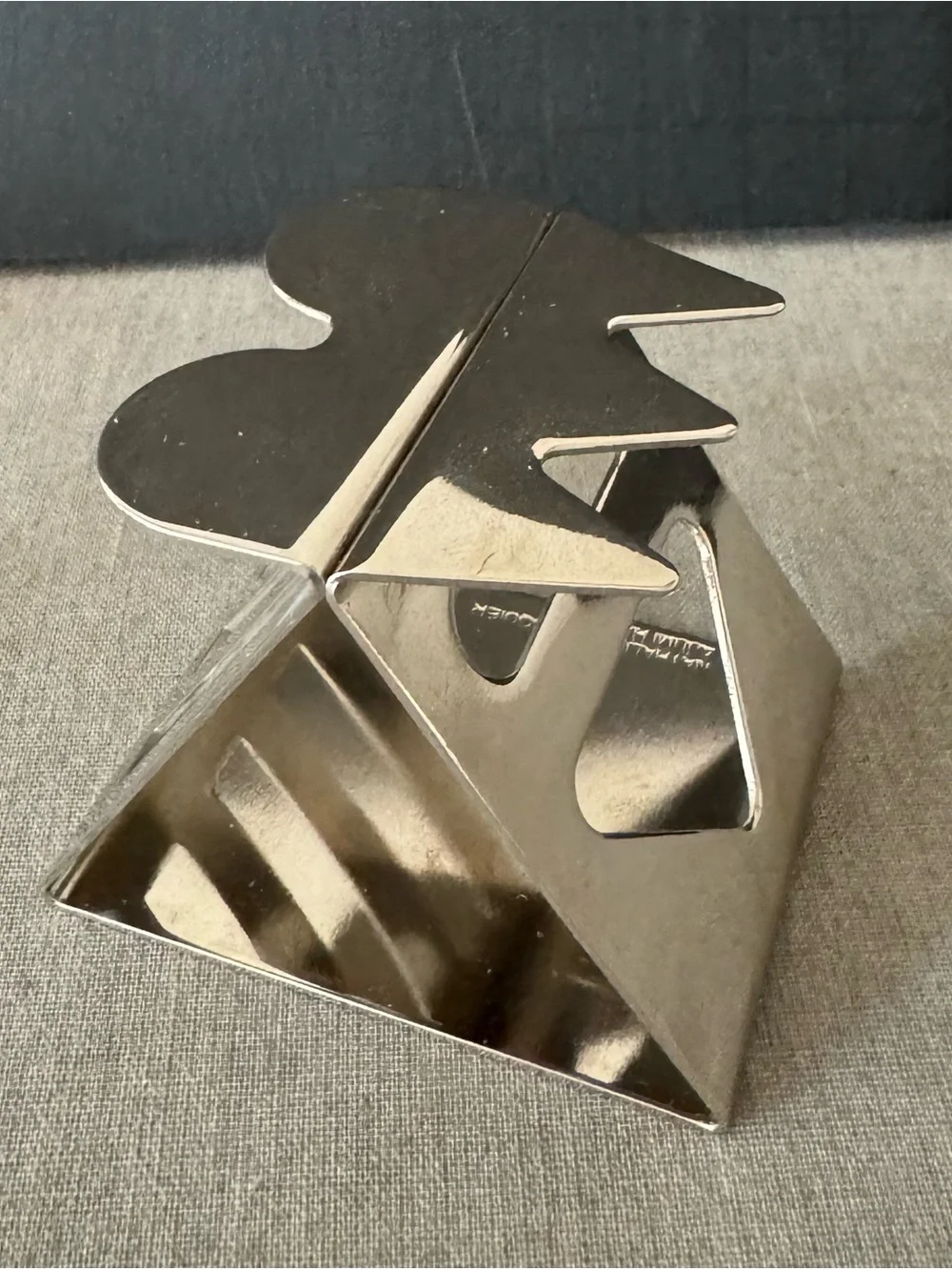Vintage Crate & Barrel Stainless Steel Napkin Rings with 4 different designs